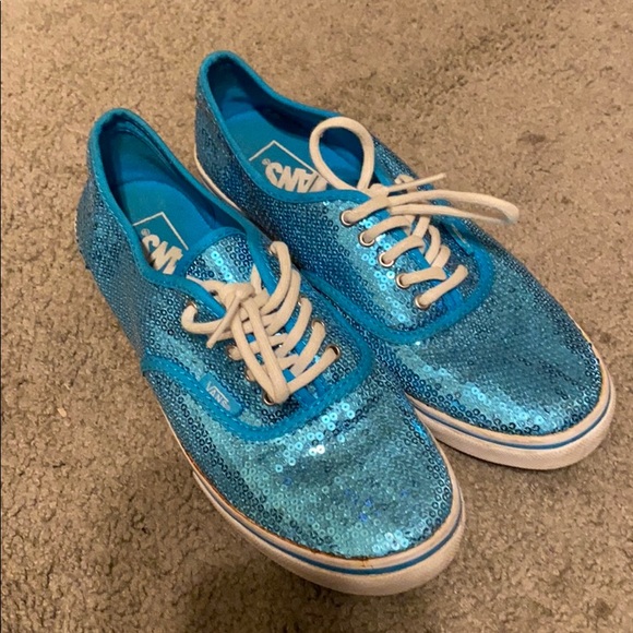 white vans blue bottom